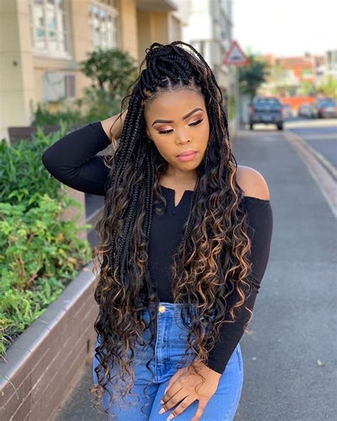 Goddess Faux Locs Crochet Curly Hair In 2020 Braids With Curls Box Braids Hairstyles For