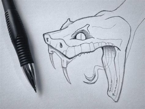 Snake Head Sketch In 2020 Snake Drawing Sketches Art Sketches