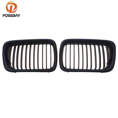 Possbay Matte Black Front Hood Kidney Sport Grille Grills For Bmw 3