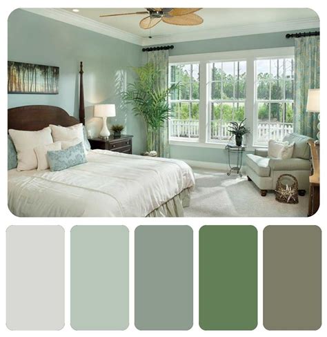 Cool Green Bedroom Scheme Bedroom Color Schemes Bedroom Interior