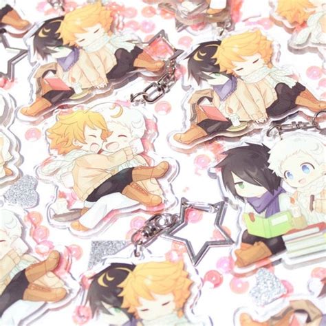 The Promised Neverland Clear Acrylic Keychain Norman Emma Etsy