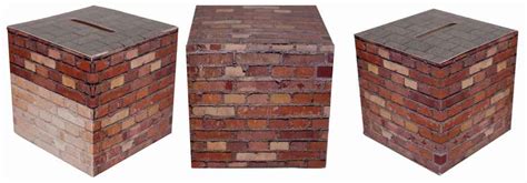 Brick Building Fund Bank Donation Box Pkg Of 50 2 34 Inch Square