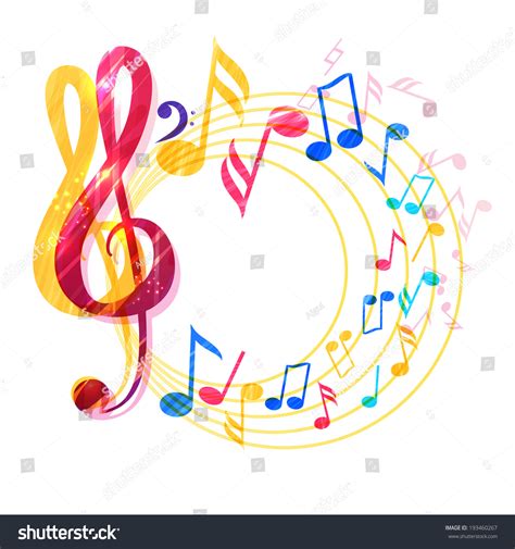 Abstract Music Background With Various Music Notes And
