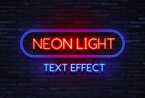 Neon Light Text Effect Graphicsfuel