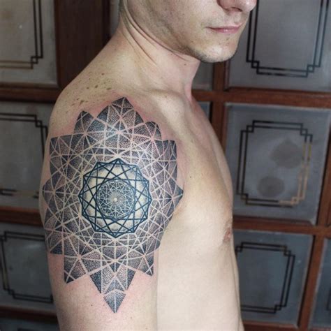 Complex Geometry Tattoo On Shoulder Best Tattoo Ideas Gallery