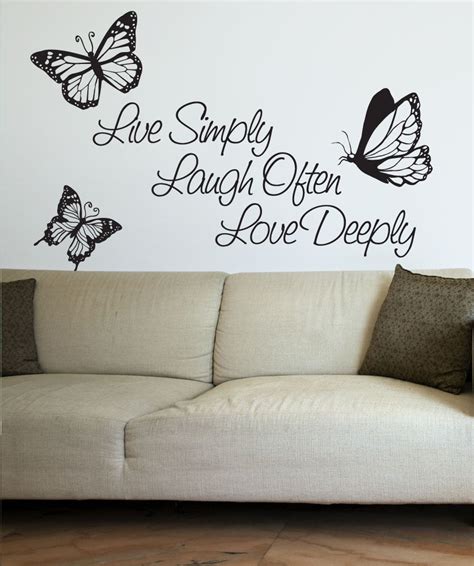 Vinyl Wall Decal Sticker Inspirational Quote Live Simply Laugh Ofter L