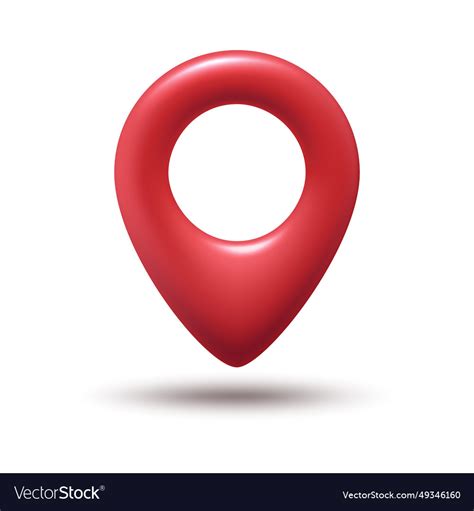 Realistic 3d Gps Pin Royalty Free Vector Image