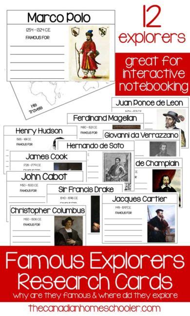 Famous Explorers Printable