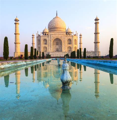 Taj Mahal In Sunrise Light Agra India Stock Photo Image Of
