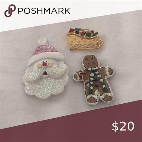 Holiday Pin Collection 3 Pieces In 2022 Holiday Pins Pin Collection