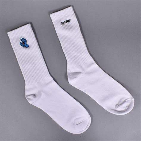 Santa Cruz Skateboards Screaming Mini Hand White Socks Pair