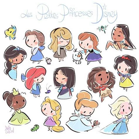 The Art Of David Gilson Disney Kawaii Dessin Princesse Dessin Princesse Disney