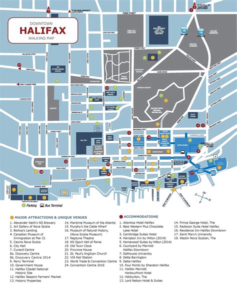 Halifax Hotels And Sightseeings Map Halifax Hotels Halifax Halifax Map