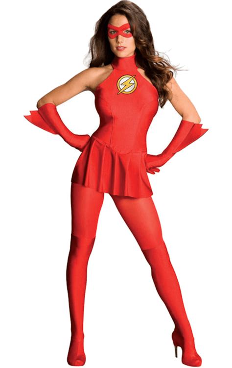 Adult Sexy The Flash Super Hero Costume Uk