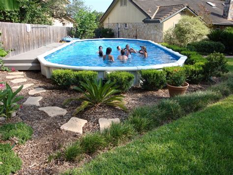 25 Above Ground Pool Edging Ideas Light Color Live