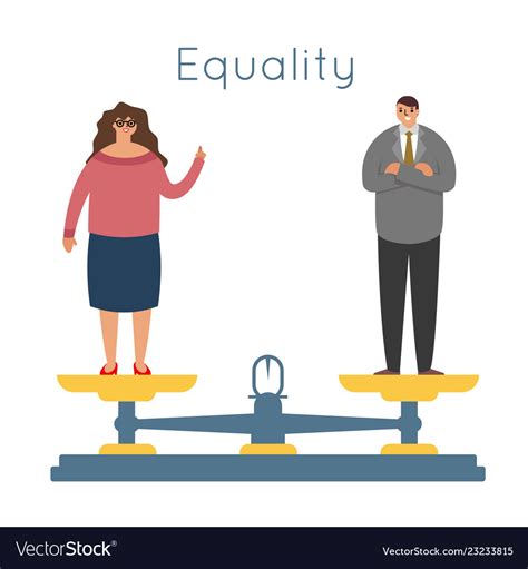 Equality Men Women Equal Rights Male Female Vector Image