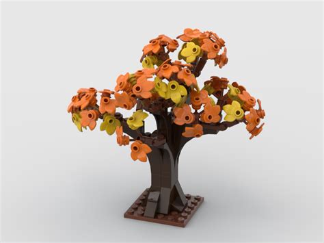 Lego Moc Autumn Tree By Captaindarknstormy Rebrickable Build With Lego