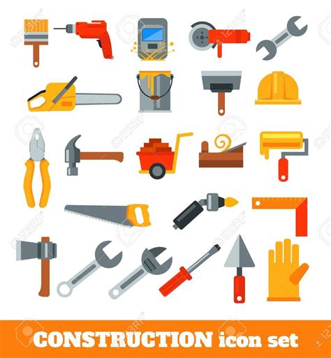Herramientas De Trabajo Para La Construcción Y El Icono De La