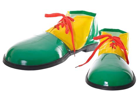 Adults Green And Yellow Clown Shoes Circus Clown Costume Shoes