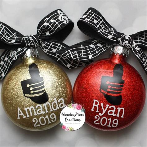 drum major marching band personalized christmas ornament etsy