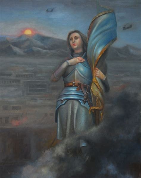 Joan Of Arc Surrealism Painting Realistic Oil Painting Joan Of Arc