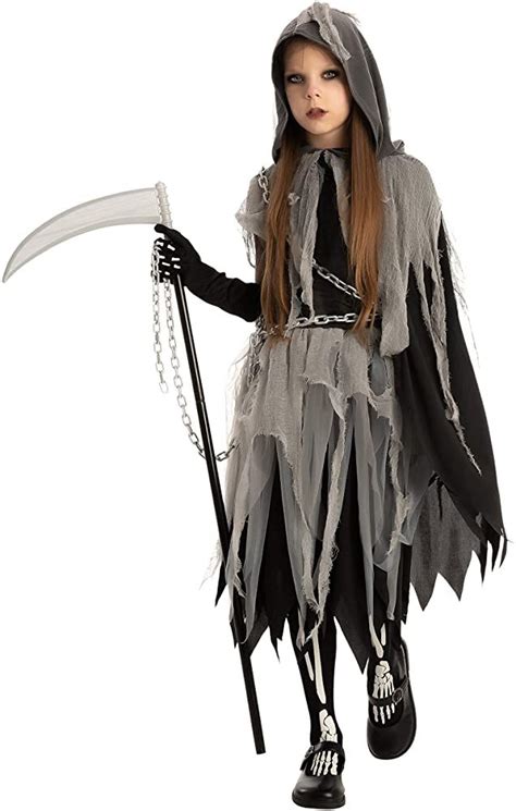 Grim Reaper Girl Costume Glow In The Dark For Halloween