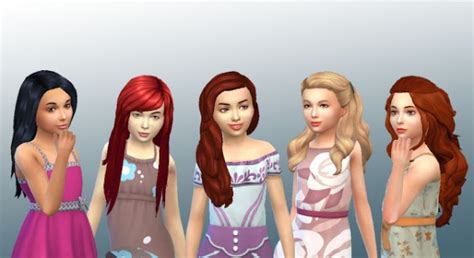 Sims 4 Hairs ~ Mystufforigin Girls Long Hair 4