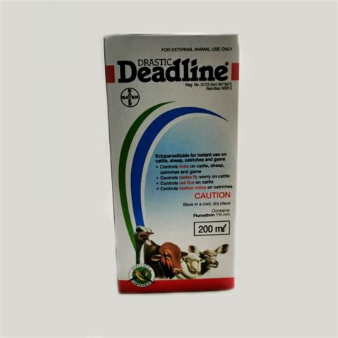 Drastic Deadline 200ml For Cattle Sheep Ostriches And Wildlife
