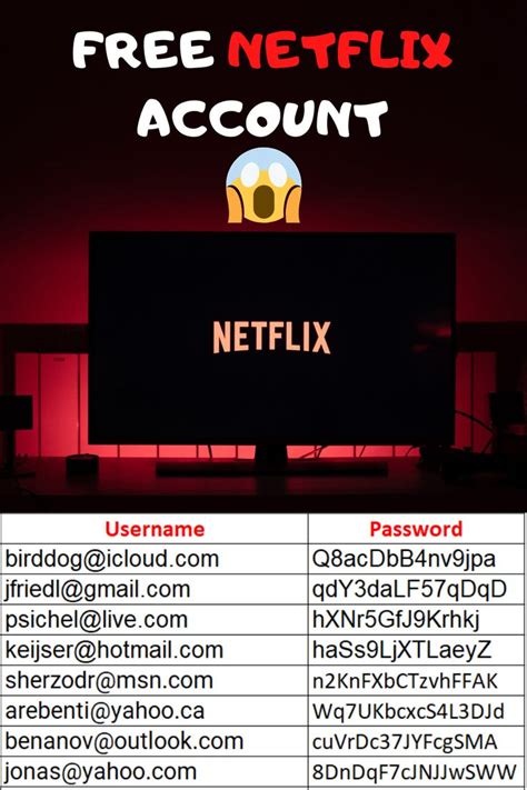Free Netflix Accounts With Username And Password 100 Working In 2021