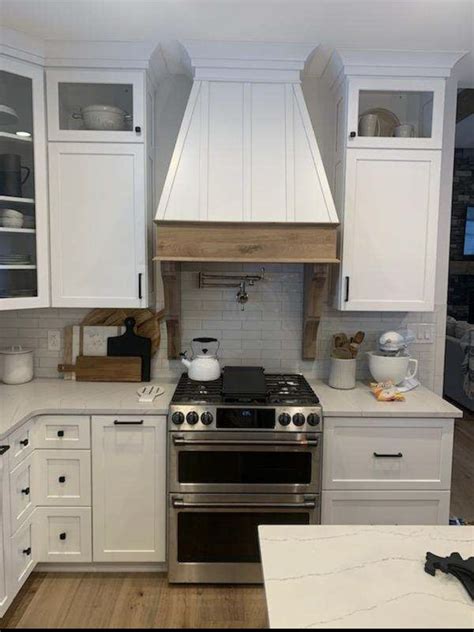 Famous Range Hood Ideas With White Cabinets References