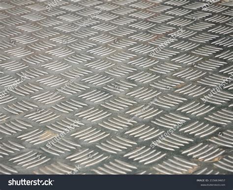 Silver Checker Plate Background Texture Stock Photo 2156634657