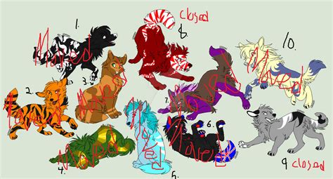 Wolf Adopts 3 Closed By Dennorfangirl On Deviantart