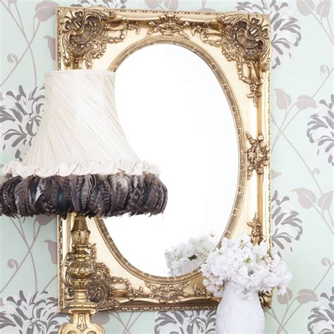 Gold Ornate Oval Mirror By Decorative Mirrors Online