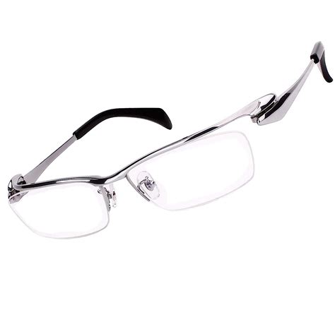 Buy Agstum Customize Prescription Glasses Pure Titanium Half Rimless