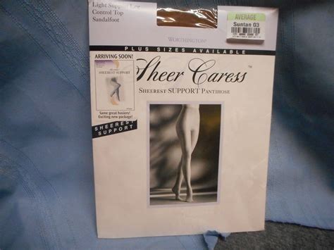 Jcpenney Pantyhose Sheer Caress Support Average Suntan Control Top Ebay