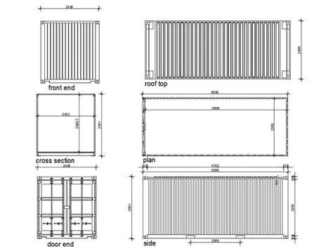 Shipping Container Cad Blocks Autocad Drawings Images