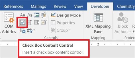 How To Insert Clickable Checkbox In Ms Word 2016 With