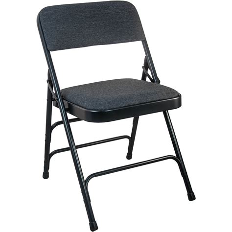 Shop padded folding chairs to maximize comfort at any event. 2-Pack Black Padded Metal Folding Chair with Fabric Seat ...