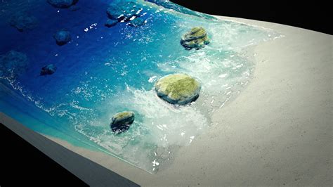 Artstation Summer Beach Fluid Simulation In Blender 279