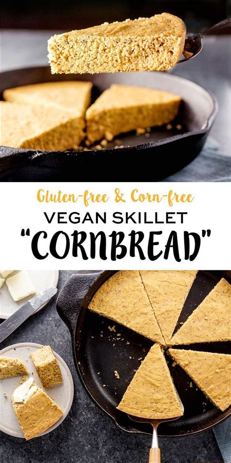 Using oil will ensure a moist and tender cornbread that isn't crumbly! This Vegan Skillet "Cornbread" is corn-free and gluten-free but tastes surprisingly like the r ...