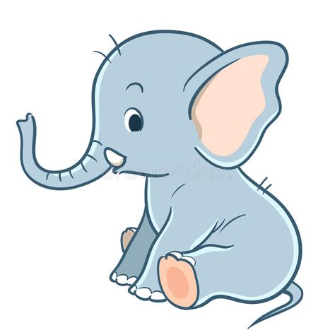 Cute Cartoon Baby Elephant Stock Vector Illustration Of Sweet 78279817