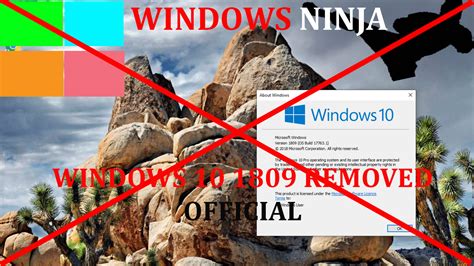 Windows 10 1809 Removed Official October 2018 The Site That Is