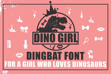 Dino Girl Font By Ktwop Creative Fabrica