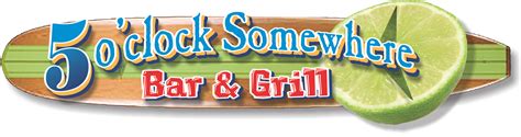 5 Oclock Somewhere Bar And Grill Key Lime Clipart Large Size Png Image Pikpng