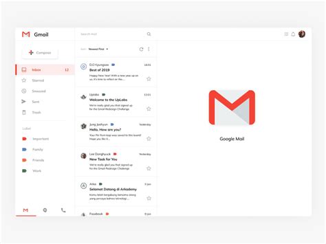 Gmail Redesign By Amanda Dzunuri On Dribbble
