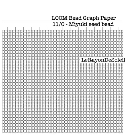 110 Loom Miyuki Seed Bead Graph Paper 110 Loom Miyuki Etsy