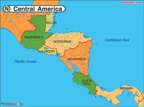 A political map with a shaded relief physical map as the background; Central America | Ryan Henderson | Flickr