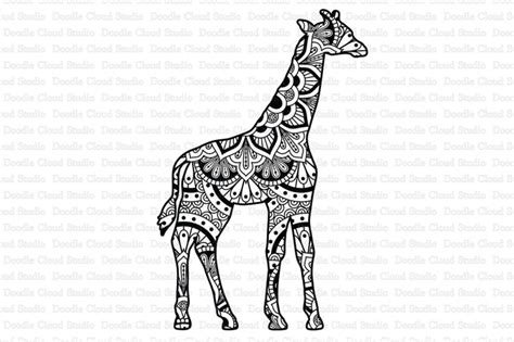 Giraffe Mandala Svg Cut Files Giraffe Mandala Clipart By