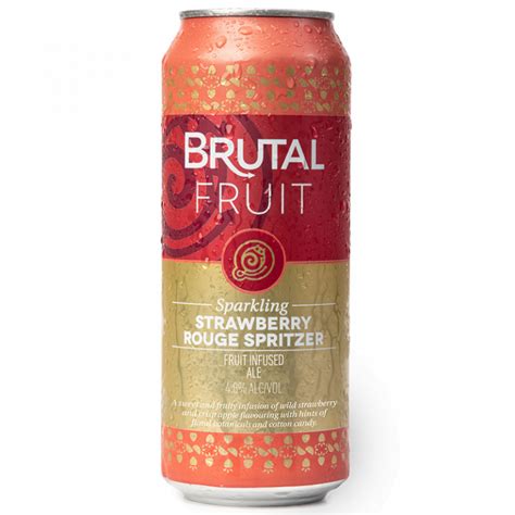 brutal fruit strawberry rouge spritzer can 24x 500ml prestons liquor stores
