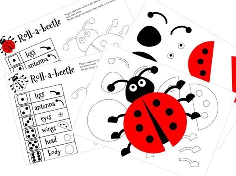 Roll A Beetle Beetle Drive Ladybird Dice Game Teaching Resources